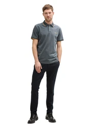 TOM TAILOR Poloshirt blaumeliert/hellorange/schwarz