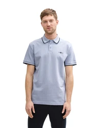 TOM TAILOR Poloshirt blau/weiß