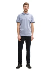 TOM TAILOR Poloshirt blau/weiß