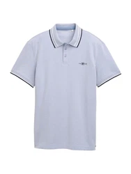 TOM TAILOR Poloshirt blau/weiß