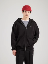 Pegador Sweatjacke Logo Oversized Zip Hoodie grau/schwarz