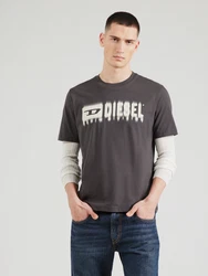 DIESEL T-Shirt 'T-ADJUST-Q7' anthrazit/weiß