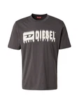 DIESEL T-Shirt 'T-ADJUST-Q7' anthrazit/weiß