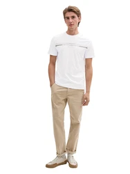 TOM TAILOR DENIM T-Shirt khaki/oliv/weiß