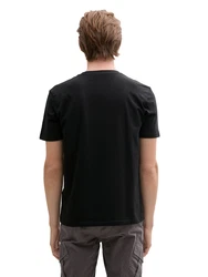 TOM TAILOR DENIM T-Shirt blau / schwarz / weiß