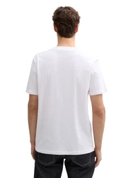 TOM TAILOR DENIM T-Shirt beige/dunkelorange/schwarz/weiß