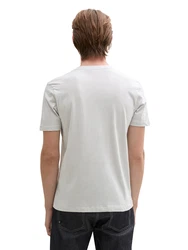 TOM TAILOR DENIM T-Shirt azur/hellgrau/weiß