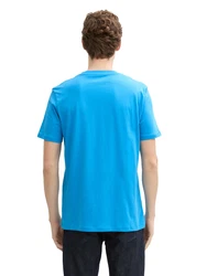 TOM TAILOR DENIM T-Shirt marineblau/azur/weiß