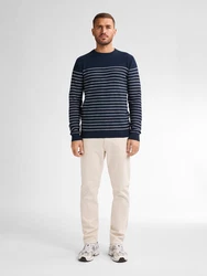 Petrol Industries Strickpullover Pullover Palm navy / weiß
