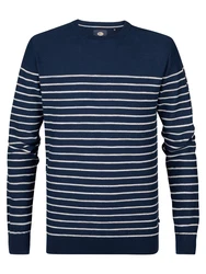 Petrol Industries Strickpullover Pullover Palm navy / weiß