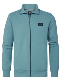 Sweatjacke 'Seawayview' taubenblau / schwarz