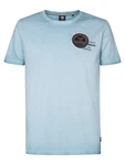 Petrol Industries T-Shirt 'Ponce' hellblau/taupe/weinrot/schwarz