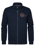 Petrol Industries Sweatjacke 'Cabana' dunkelblau/braun