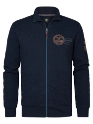 Petrol Industries Sweatjacke 'Cabana' dunkelblau/braun