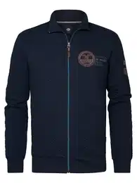 Sweatjacke 'Cabana' navy / braun