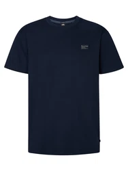 Petrol Industries T-Shirt 'Reefside' nachtblau/weiß