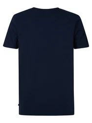 Petrol Industries T-Shirt mit Aufdruck Manta marineblau/aprikose/weiß