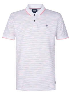 Petrol Industries Poloshirt 'Drift' blau/pink/weiß