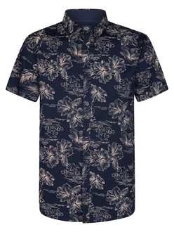 Petrol Industries Hemd Oceanpark beige / navy