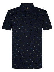 Petrol Industries Poloshirt 'Palmview' navy/grün