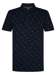 Poloshirt 'Palmview' navy / grn