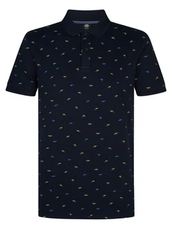 Petrol Industries Poloshirt 'Palmview' navy/grün