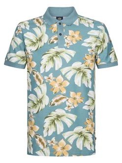 Petrol Industries Poloshirt Tropisches Blau