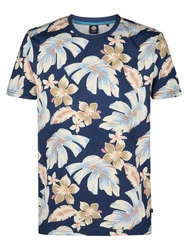 Petrol Industries T-Shirt navy/himmelblau/oliv/rosa