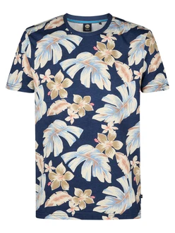 Petrol Industries T-Shirt navy/himmelblau/oliv/rosa