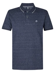 Petrol Industries Poloshirt 'Coveview' marineblau/weiß