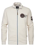 Petrol Industries Sweatjacke 'Cabana' creme/dunkelrot/schwarz