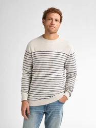 Petrol Industries Strickpullover Pullover Palm schwarz/weiß