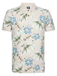 Poloshirt 'Blueview' sand / azur / pastellgrn / wei