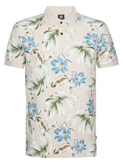 Petrol Industries Poloshirt Tropisches sand/azur/pastellgrün/weiß