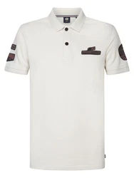 Petrol Industries Poloshirt 'Tarpon' schoko/weiß
