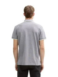 TOM TAILOR Poloshirt graumeliert/pastellgrün/weiß