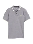 TOM TAILOR Poloshirt graumeliert/pastellgrün/weiß