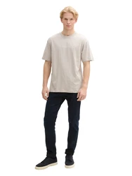 TOM TAILOR DENIM T-Shirt greige/weiß
