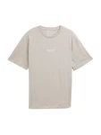 TOM TAILOR DENIM T-Shirt greige/weiß
