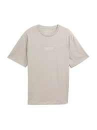 T-Shirt greige / wei