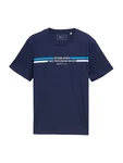 TOM TAILOR DENIM T-Shirt himmelblau/dunkelblau/offwhite