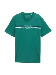 TOM TAILOR DENIM T-Shirt marineblau/grün/weiß