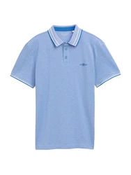 TOM TAILOR Poloshirt saphir/weiß
