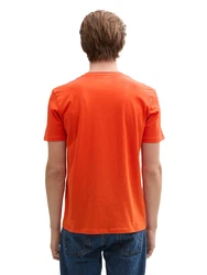 TOM TAILOR DENIM T-Shirt marine/orange/weiß