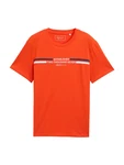 TOM TAILOR DENIM T-Shirt marine/orange/weiß
