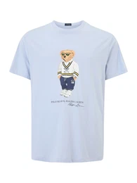 Polo Ralph Lauren Big & Tall T-Shirt 'SSCNCLSM1' camel / marine / hellblau / wei