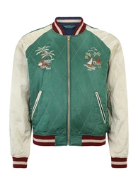Jacke 'Souvenir' creme / braun / goldgelb / grn
