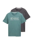 TOM TAILOR T-Shirt blau / anthrazit / grn / wei