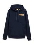 TOM TAILOR Sweatshirt Hoodie mit Taschen dunkelblau / orange