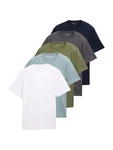 TOM TAILOR T-Shirt marine/hellblau/grau/oliv/weiß
